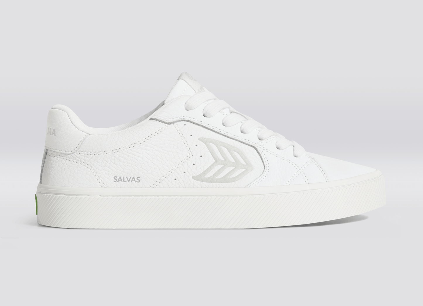 SALVAS White Premium Leather Ice Logo Sneaker