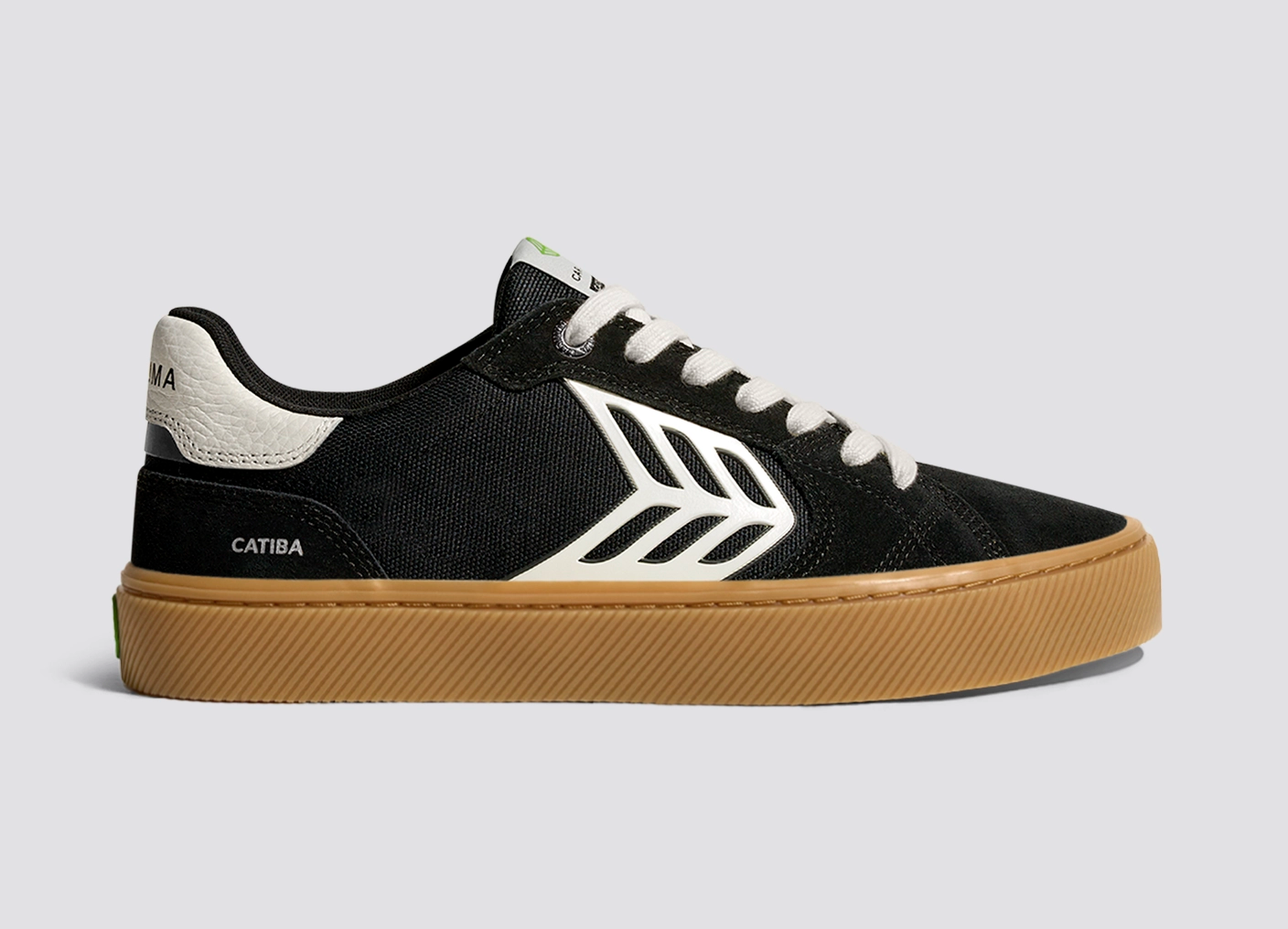 CATIBA PRO 2.0 Gum Black Suede and Cordura Ivory Logo Sneaker