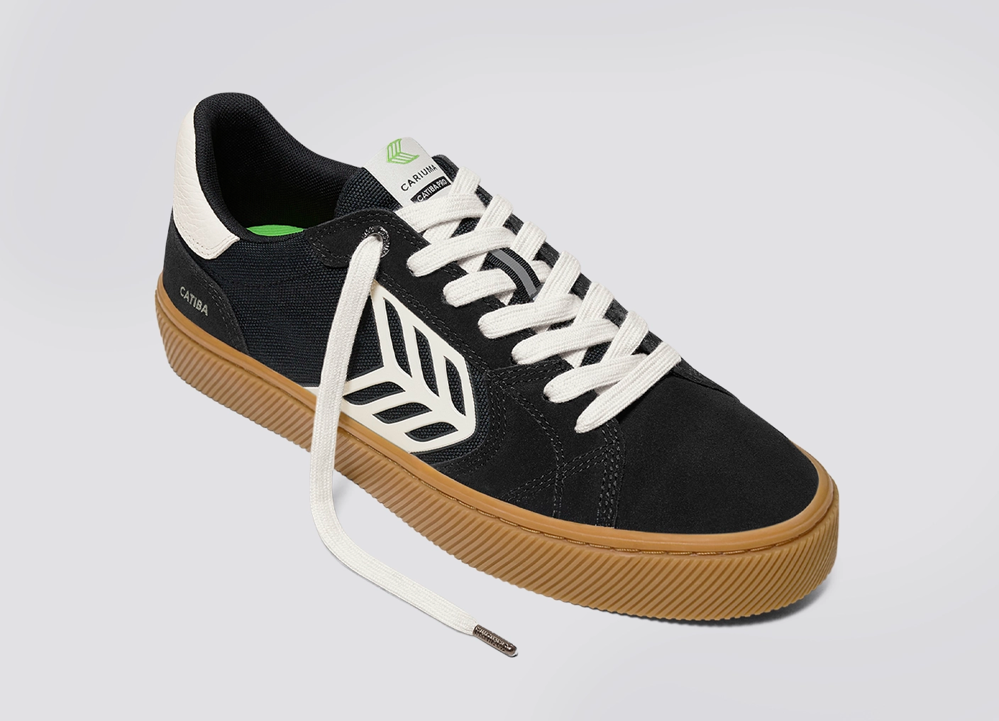 CATIBA PRO 2.0 Gum Black Suede and Cordura Ivory Logo Sneaker