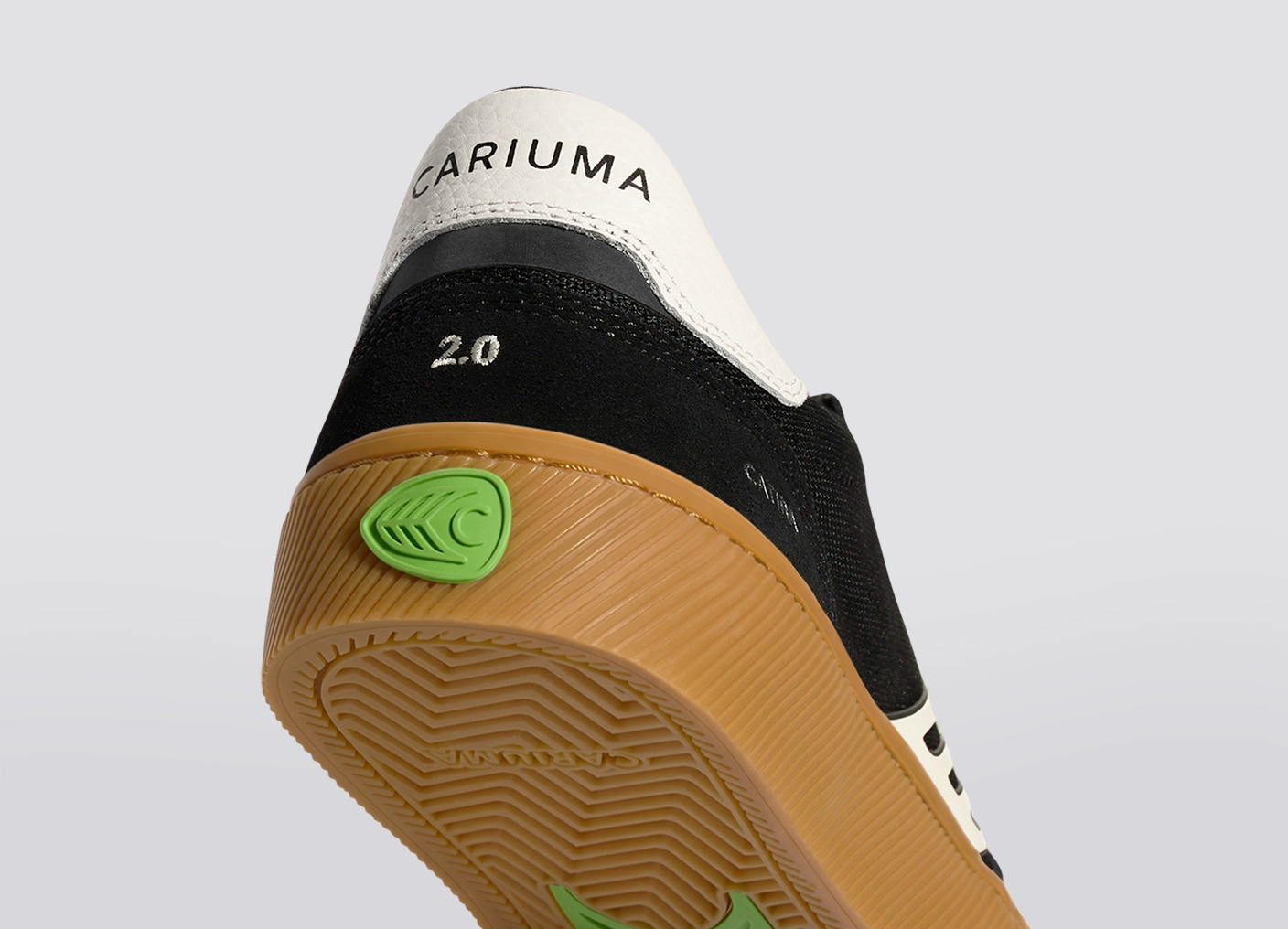 CATIBA PRO 2.0 Gum Black Suede and Cordura Ivory Logo Sneaker