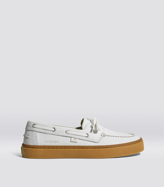 Mare Boat Shoe Gum White Premium Leather
