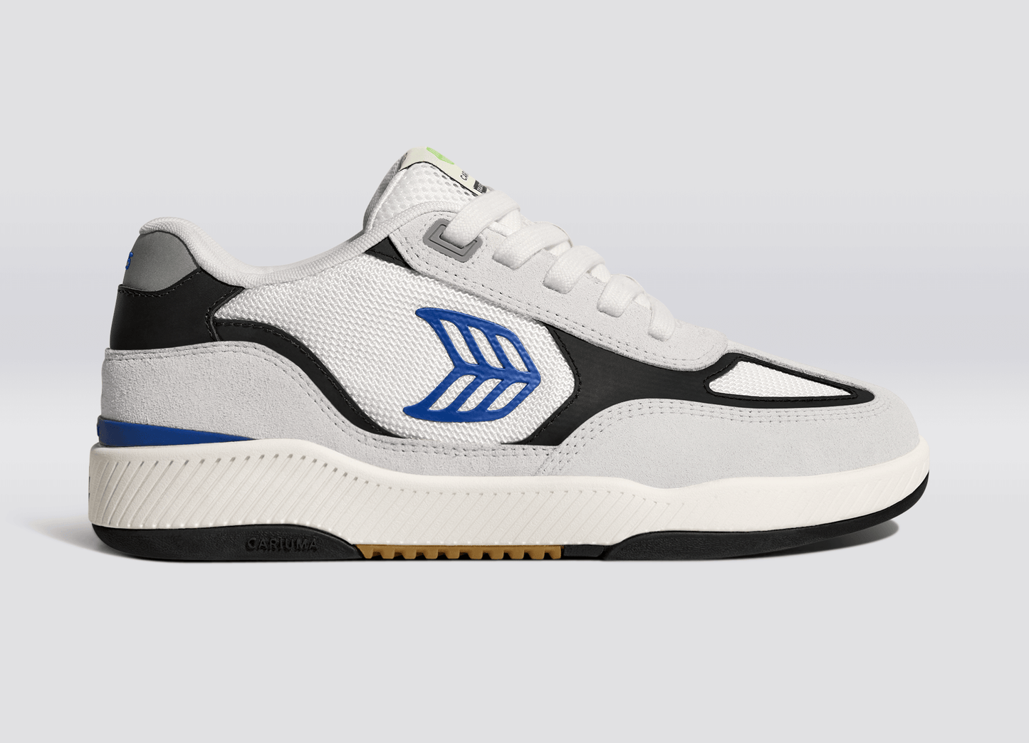 Skategoat C25 PRO Smoke White Suede Off-White Mesh Bold Blue Logo Black Sneaker