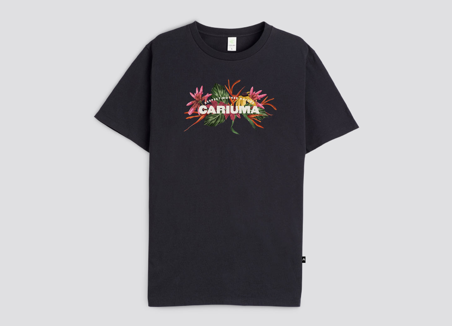 T-Shirt Black Cariuma Flowers