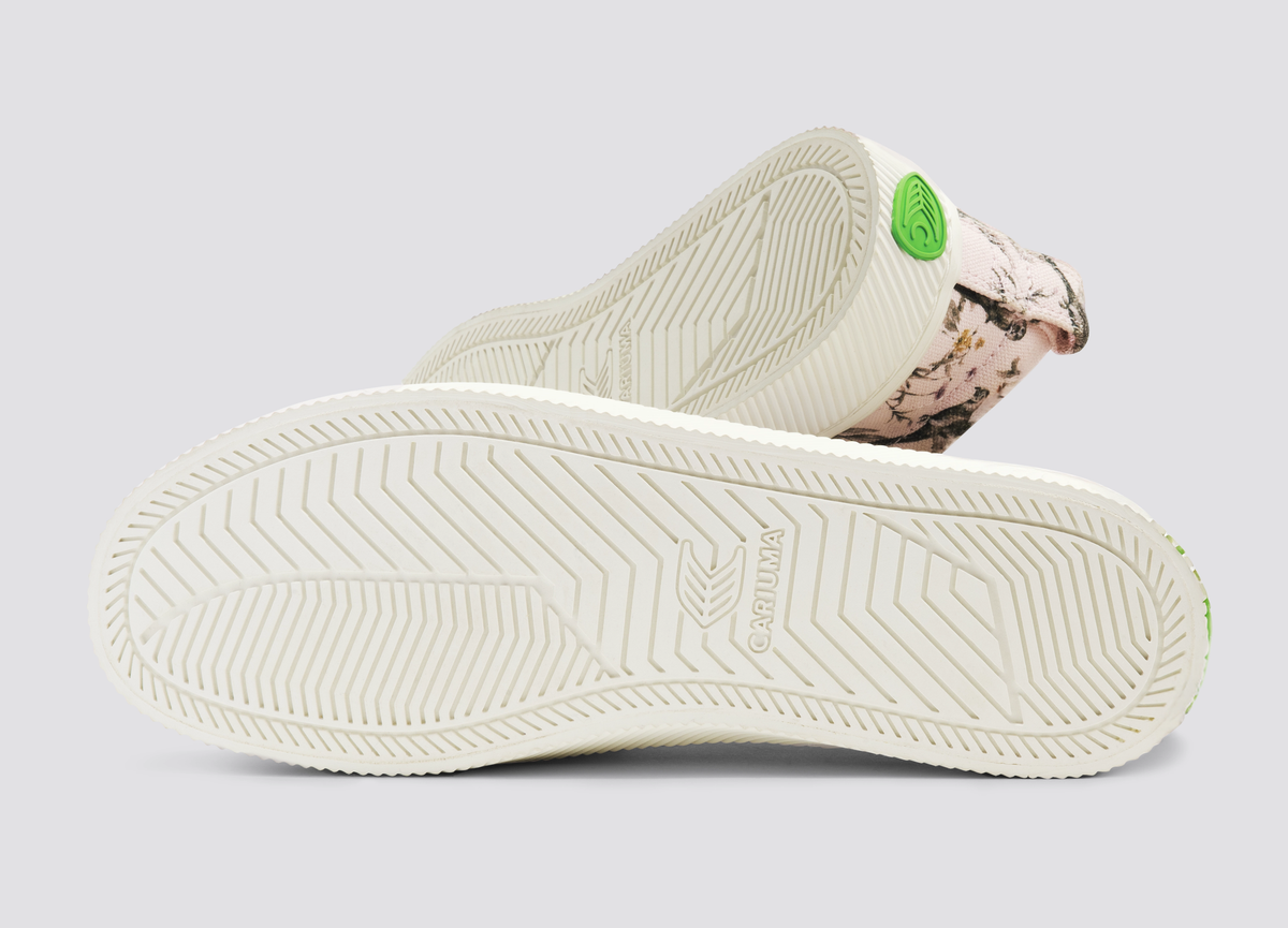 OCA Low Pale Lilac Parrot Print Canvas Sneaker