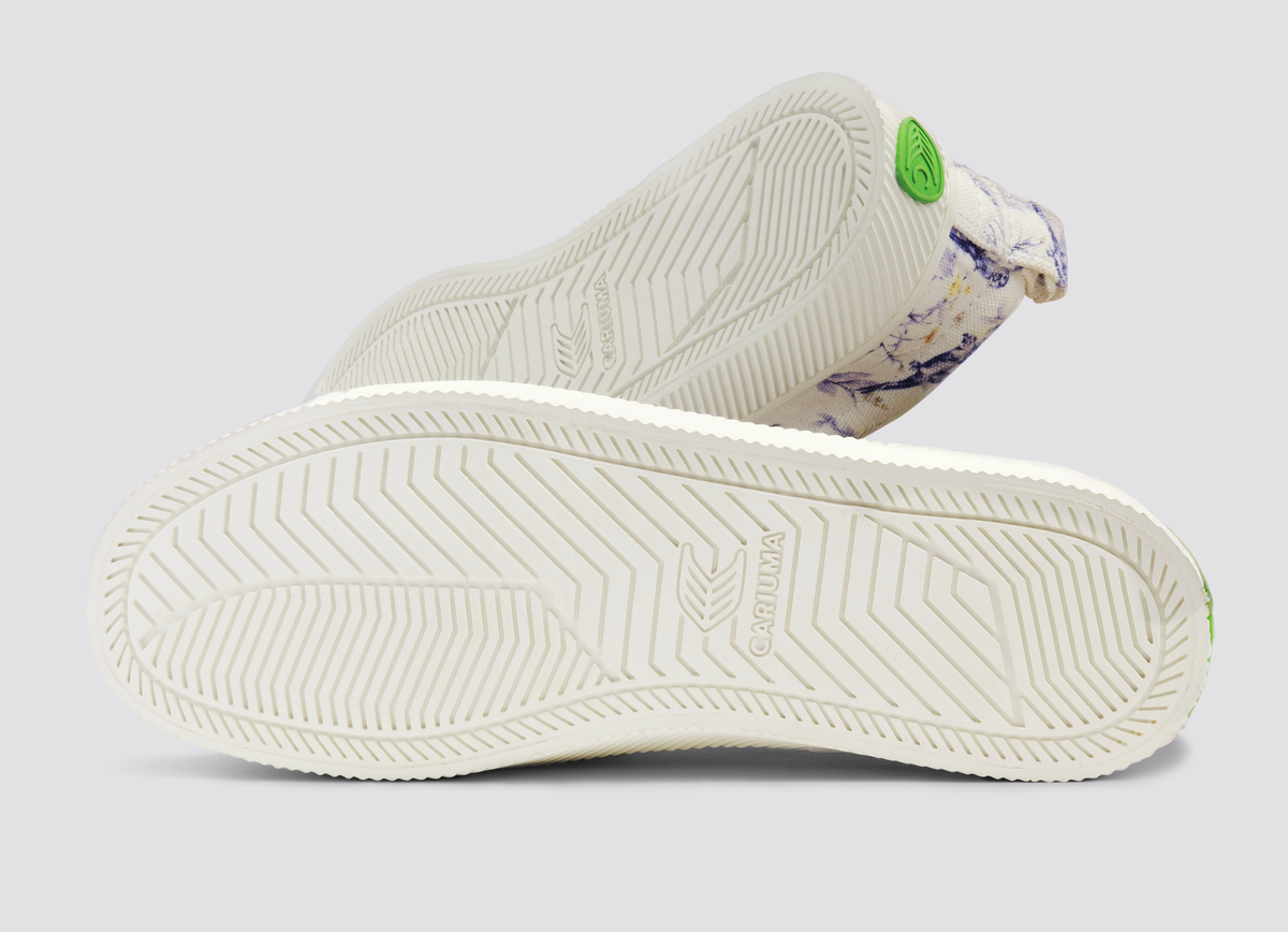OCA Low White Spectrum Blue Parrot Print Canvas Sneaker