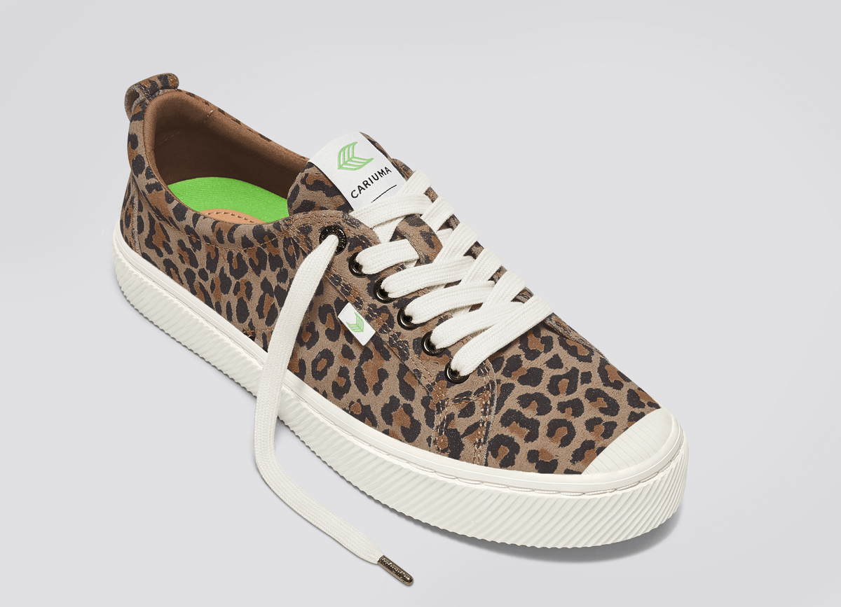 OCA Low Leopard Print Suede Sneaker