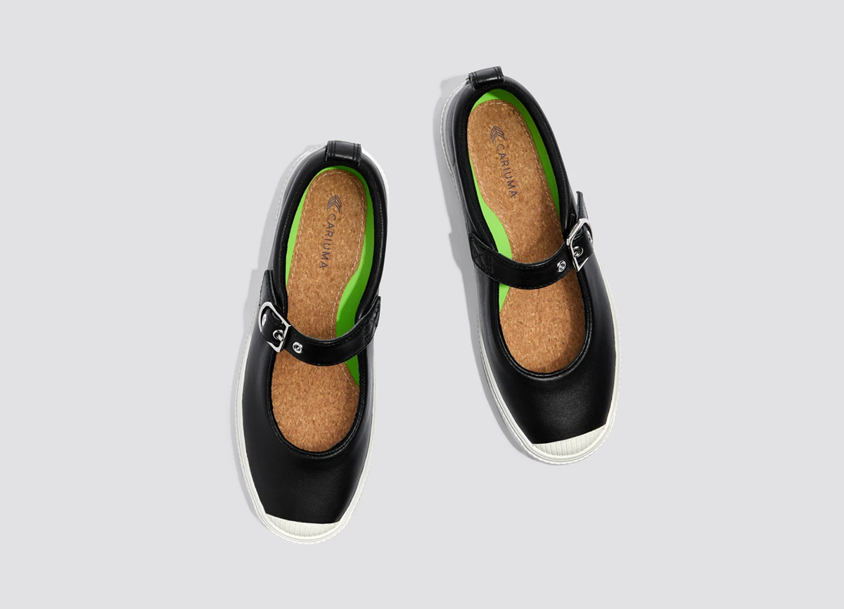 OCA Mary Jane Black Napa Leather Sneaker