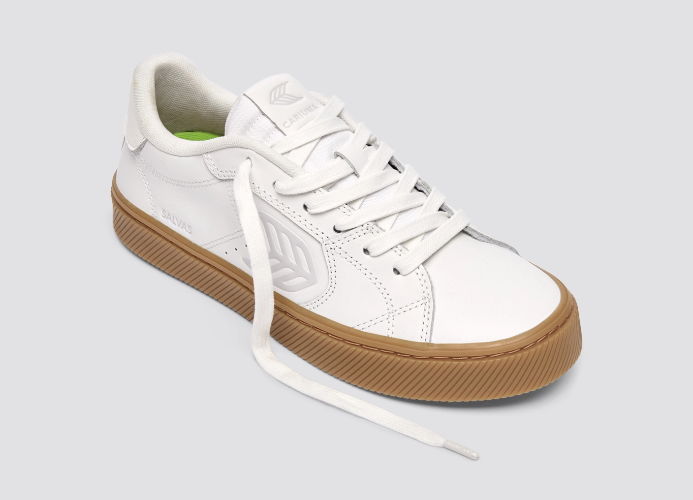 SALVAS Leather Gum Warm White Ice Logo