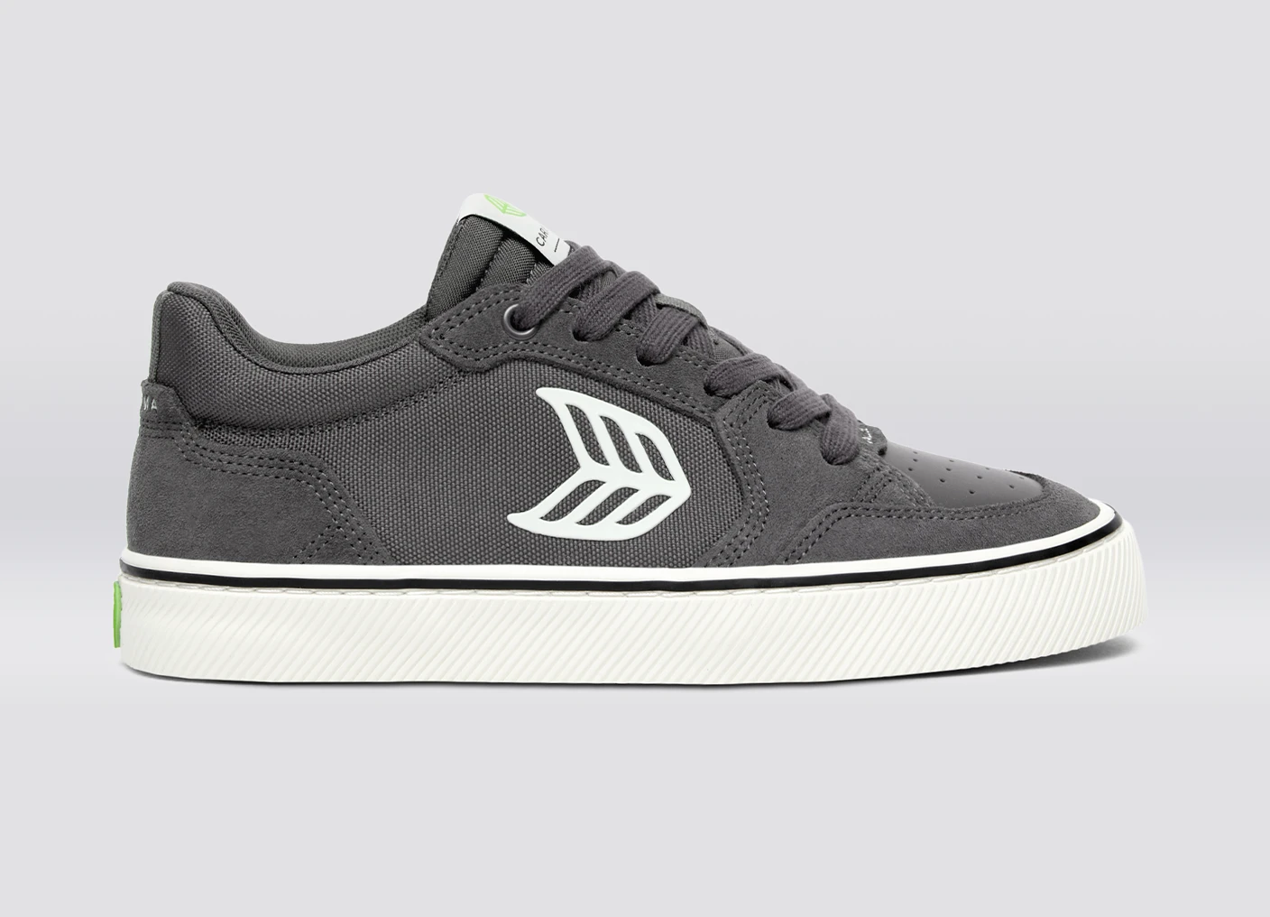 VALLELY PRO Magnet Grey Suede and Cordura Ivory Logo Sneaker