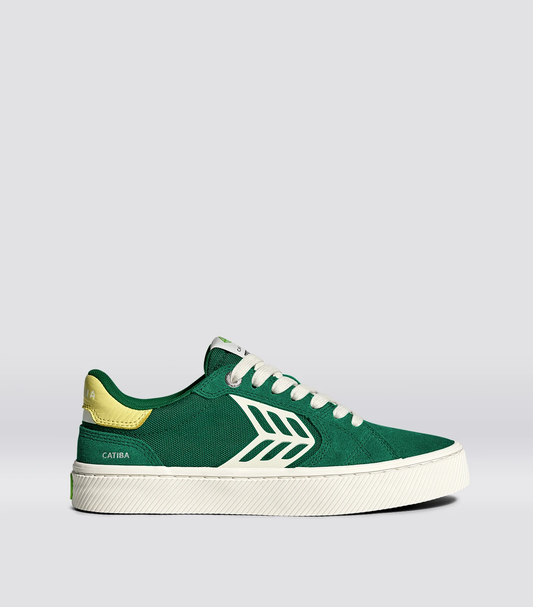 CATIBA PRO 2.0 Forest Green Suede and Cordura Ivory Logo Lemonade Sneaker