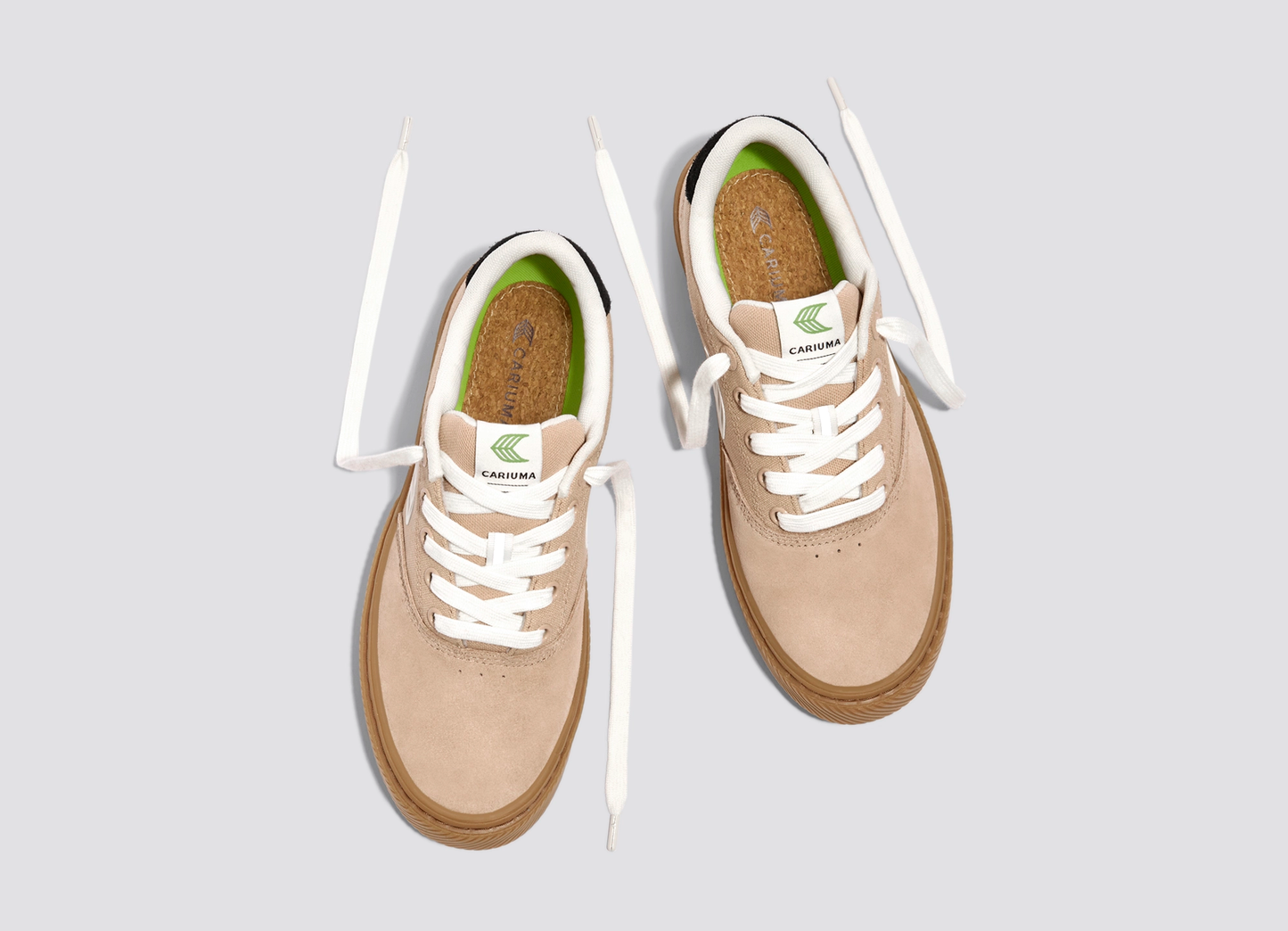 NAIOCA Stripe Suede and Canvas Desert Taupe