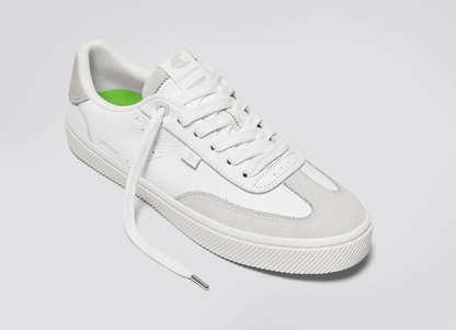 TOCA White Premium Leather Smoke White Suede Sneaker