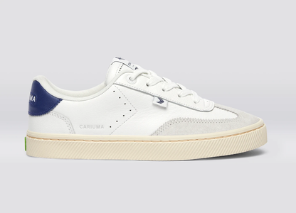 TOCA White Diamond Leather Smoke White Suede Blue Accents Sneaker