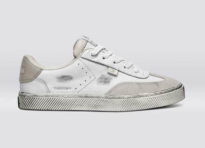 TOCA Vintage Warm White Diamond Leather and Suede Sneaker