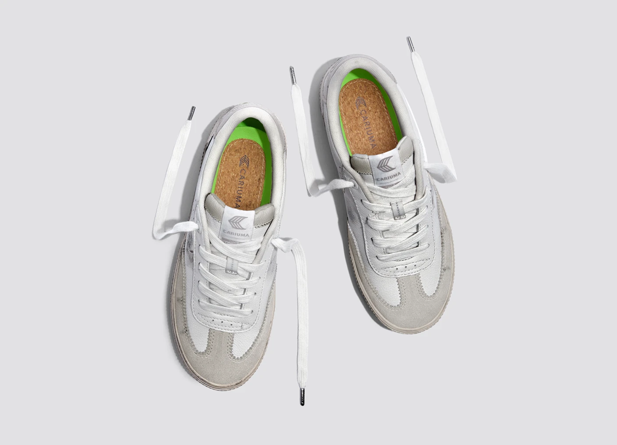 TOCA Vintage Warm White Diamond Leather and Suede Sneaker