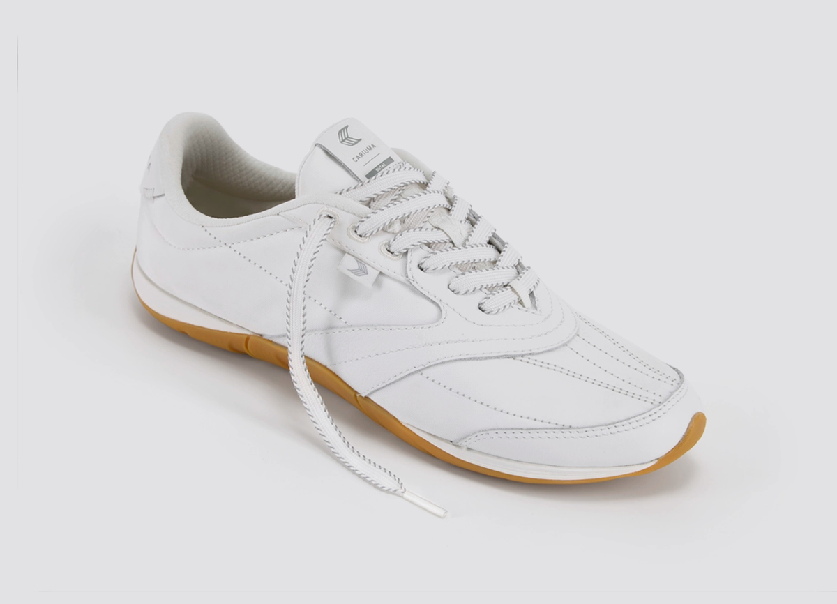 SUTAI Nylon and Soft Grain Leather Warm White